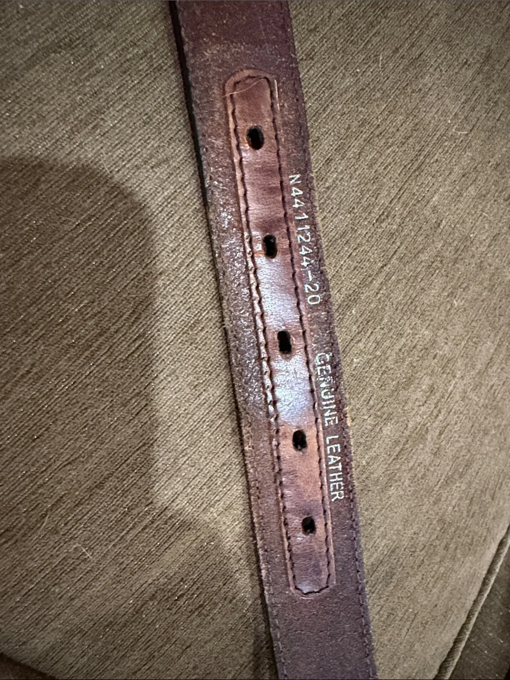 Nocona Two-Tone Leather Belt with Silver Concho Accents - 20”